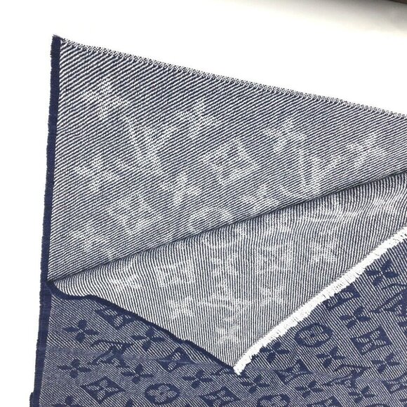 LOUIS VUITTON Monogram Echarpes-Monogram cozy Fringe Stole / Shawl Scarf - Picture 4 of 7
